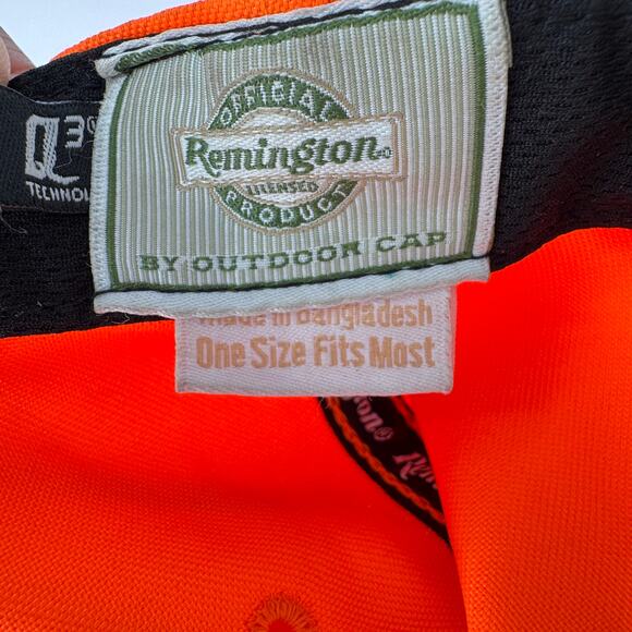 Remington Arms by Outdoor Hunter Orange Cap Mens One Size Black Embroidered Logo - Picture 9 of 9
